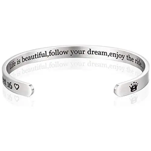 LIUANAN Birthday Gifts for Women Girls Funny Quote Birthday Bracelet 16th 21th 30th 40th 50th 60th 70th 80th Birthday Bangle for Friend Sister Daughter Mom LIUANAN Birthday Gifts for Women Girls Funny Quote Birthday Bracelet 16th 21th 30th 40th 50th 60th 70th 80th Birthday Bangle for Friend Sister Daughter Mom