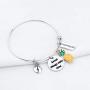 AKTAP IVF Gift Warrior Pineapple Keychain Transfer Day TTC Gift Great Things Take Time Infertility Awareness Jewelry