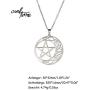 cooltime Stainless Steel Pentacle Pendant Necklace Pentagram Celtic Knot Star Circle Crescent Charm Jewelry
