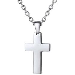 PROSTEEL Cross Necklace for Men Women, 316L Stainless Steel，Gold/Silver/Black/Rose Gold/Blue Tone, Hypoallergenic, Two Sizes, Come Gift Box