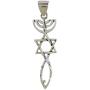 AJDesign Real 925 Sterling Silver Pendant Charm with Religious Token