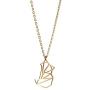 La Menagerie Fox Gold Origami Jewelry - Gold Geometric Chain Necklace – 18 Karat Plated Gold Necklace for Women & Girls – Stylish Fox Pendant Necklace