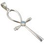 SilverStarJewel 925 Solid Silver 4 x 4 mm Rainbow Moonstone Pendant 2.3'' Art Jewelry