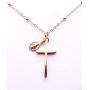 Religious Necklace for Women 18K Gold Plated Chain Cross & Miraculous Pendant Genuine Azabache Protection Jewelry