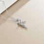 MONGAS Infinity Cross Necklace 925 Sterling Silver Cross Infinity Jewelry for Women