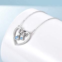 Heart Sister Necklace 925 Sterling Silver Infinity Jewelry for Women Sister Gift