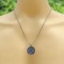 CHI-RHO Constantine Christian Jewelry Monogram Christogram XP Cross Chirho Jesus Christ name bible verse JN8:12 pewter Mens Pendant Necklace Protection Amulet Lucky Charm Medallion Silver ball Chain