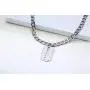 Hisatan Hip Hop Jewelry Punk Rock Biker Stainless Steel Razor Blade Pendant Necklace for Men with 20 Inch Chain