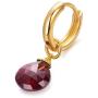 Piara Genuine Red Garnet Drop Earrings, Handmade 18K Gold Plated Dangle Earrings, Earrings Hoops Jewelry For Women, January Birthstone