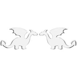 Chengxun Simple Plain Dragon Outline Hypoallergenic Stud Earrings Abstract Jewelry