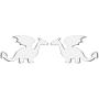 Chengxun Simple Plain Dragon Outline Hypoallergenic Stud Earrings Abstract Jewelry