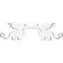 Chengxun Simple Plain Dragon Outline Hypoallergenic Stud Earrings Abstract Jewelry