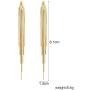 FUTIMELY Long Tassel Dangle Drop Earrings for Woman Teen Girls,Silver/Black/Gold Punk Sleek Metal Chain Earrings Wedding Bridesmaid Jewelry