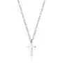 TASBERN Simple Cross Necklace Silver Stainless Steel Plain Cross Pendant Neklace for Men Women Figaro Chain 18-24 Inch TASBERN Simple Cross Necklace Silver Stainless Steel Plain Cross Pendant Neklace for Men Women Figaro Chain 18-24 Inch