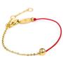 ZUOPIPI Elegent Red String Bracelet with Rhinestone Lucky Bracelets Half Rope Crystal Chain Lucky Gifts for Women