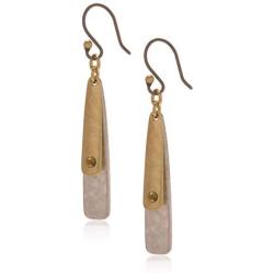 lucky brand two tone double layer earrings