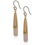 lucky brand two tone double layer earrings