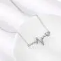 MEDWISE Heartbeat Necklace Pendant Jewelry Gifts 925 Sterling Silver Heartbeat EKG Nurse Necklace for Her Platinum Plated Lifetime Pulse Necklace for Women Girls Birthday Christmas Anniversary Day