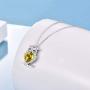 WINNICACA Birthstone Necklace s925 Sterling Silver Owl Pendant Necklace Jewelry Gifts Women Girls Birthday Christmas Owl Lovers