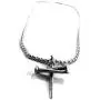 FORGIVEN JEWELRY 3 Nail Cross Pendant on Heavy Chain Necklace FORGIVEN JEWELRY 3 Nail Cross Pendant on Heavy Chain Necklace