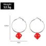 Dice Earrings Punk Resin Disco Dancing Earrings Set Dice Earring Cube Square Dice Charm Drop Earrings Geometric 3D Dice Earrings Hip Hop Night Club Party Jewelry for Women Girls-6