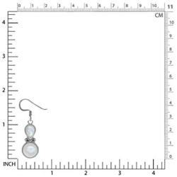 Silvershake Genuine Rainbow Moonstone Sterling Silver Victorian Inspired Dangle Earrings