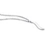 PJ Stainless Steel Rhinestone Rainbow Gay Lesbian Pride Wave Shape Pendant Necklace with 20'' Chain