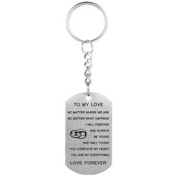 Valentines Day Birthday Gift for Wife Husband Boyfriend Girlfriend Dog Tag Necklace Jewelry Keychain Pendant