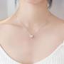 HZJCC Artificial pearls pendant cat necklace for women white gold plated chain Adjustable necklace Jewelry gift
