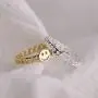 YeGieonr Gold Smiley Face Ring Happy Face Ring with Cute Chain Link Good Luck Stackable Rings for Women YeGieonr Gold Smiley Face Ring Happy Face Ring with Cute Chain Link Good Luck Stackable Rings for Women