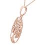 Jewel Zone US Tree of Life Filigree Pendant Necklace 14k Gold Over Sterling Silver