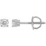 14KT Gold Princess & Round Diamond Accent Earrings (Diamond Quality IJ-I3) By La4ve Diamond Stud Earrings For Women,Kids and Babies | Gift Box Included