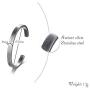 Stainless Steel Antique Retro Reminder Inspiration Message Quote Open Cuff Bangle Bracelets for Men Boy