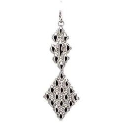 Earrings E16–N SG Liquid Metal by Sergio Gutierrez. SG black velvet pouch included. Chrome finish