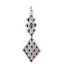 Earrings E16–N SG Liquid Metal by Sergio Gutierrez. SG black velvet pouch included. Chrome finish
