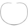 Basic Simple Thin Choker Slider Collar Contoured Statement Necklace For Women 925 Silver Sterling Add Pendant 2 4MM