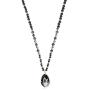 RIAH FASHION Bohemian Natural Stone Bead Long Necklace - Multi Layer Drape, Sparkly Crystal, Genuine Wood Pendant Charm Statement Chain