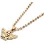 Long Chain Baby Shape Pendant Jewelry, Golden Angel with Wings Necklace, Cupid Love God Guardian Baby Charm Prayer Necklace