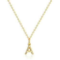 Letter Necklaces Gifts for Women Girls : 14k Gold Plated Dainty Initial Charms Personalized Name Teens Kids Birthday Jewelry