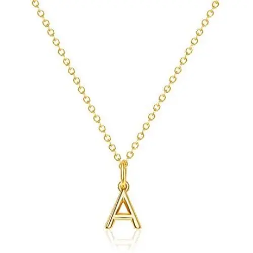 Letter Necklaces Gifts for Women Girls : 14k Gold Plated Dainty Initial Charms Personalized Name Teens Kids Birthday Jewelry