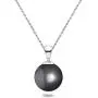 Black Japanese AAAA 6-13.5mm Freshwater Cultured Pearl Pendant Necklace 16''/18'' Solitaire Necklace Pendant - Orien Jewelry
