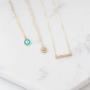 GELIN Evil Eye Pendant Necklace in 14k Solid Gold, Cute Jewelry for Women, Teens