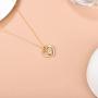 SISGEM 14k Solid Gold Heart Necklace,Infinity Necklace for Women,0.55 Carat(CTTW ) Moissanite Heart Pendant Necklace Women Birthday Jewelry Necklaces for Girls 18(Yellow, 14K-gold)