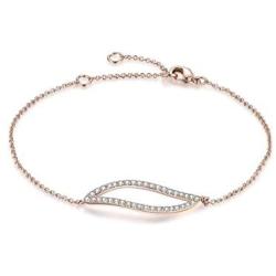 FANCIME Rose Gold Plated Tennis Bracelet Cubic Zirconia Teardrop/Infinity Flower Tennis Link Bracelet Hypoallergenic Simple Elegant Jewelry for Women Girls