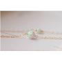 YAN & LEI Opal Choker Pendant Necklace The Inspire White Opal 14k Gold Ball Chain Necklace - Choker