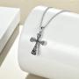 Celtic Cross Urn Necklace for Ashes Sterling Silver Cremation Memorial Jewelry Vintage Religious Jewelry