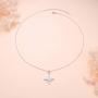 925 sterling Silver Cubic Zirconia Star Pendant Necklace for Women Girls