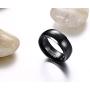 PJ Jewelry Two-Tone 8mm Wicca Pagan Triple Moon Goddess Pentagram Tungsten Carbide Dome Wedding Band Ring for Men