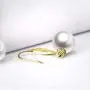 18k Gold Earrings for Women, Cultured Freshwater Pearl Dangle Fine Jewelry Earring, 8 mm