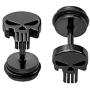 YC_jewelry Stainless Steel Punisher Skull Screw Earrings Studs Back Hip-Hop Stud Earring for Men Women.